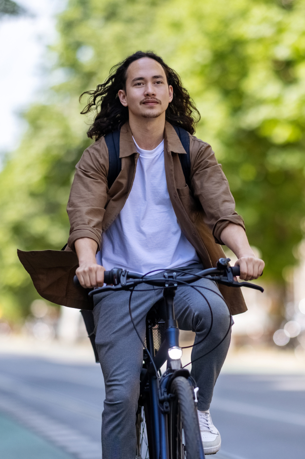 Celui qui vient à vélo, sauf quand il pleut